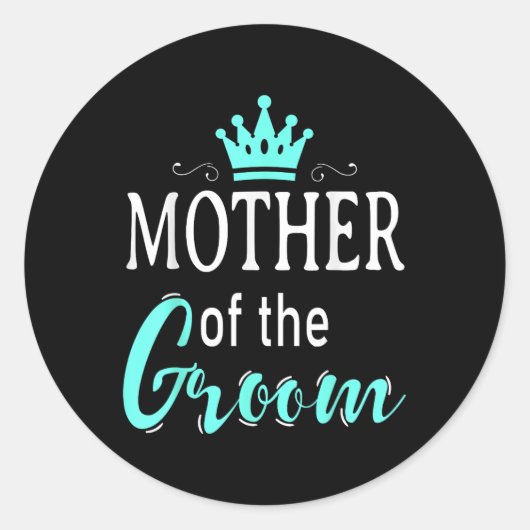 Moeder van de bruidegom bruid grappig bruiloft squ ronde sticker (Voorkant)