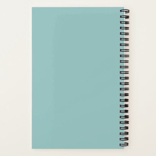 Moeder van de bruidegom Custom Wedding Aqua Blue Notitieboek (Achterkant)