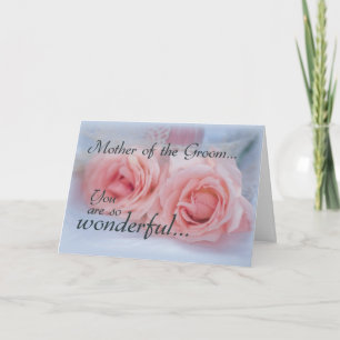 Moeder van de Bruidegom, Dank Je, Roze Rozen Bedankkaart