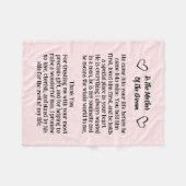 Moeder van de bruidegom deken bruiloft aandenken c (Voorkant (Horizontaal))