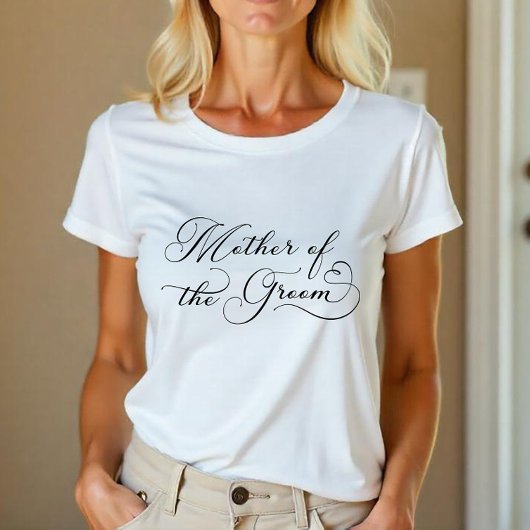 Moeder van de Bruidegom – Elegant Script Bruiloft  Tri-Blend Shirt
