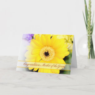 Moeder van de bruidegom Felicitatiekaart met bloem Kaart