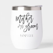 Moeder van de bruidegom geschenk naam zwart kallig (Links)