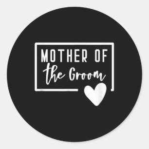 Moeder van de bruidegom hart mam bruiloft vrijgeze ronde sticker