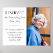 Moeder van de Bruidegom In Hemel Foto Herdenking T Poster (Voorkant)