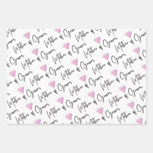 Moeder van de bruidegom Inpakpapier Plat vel set v (Voorkant)