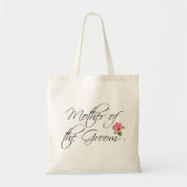 Moeder van de bruidegom kalligrafie en Roos Tote Bag (Voorkant)