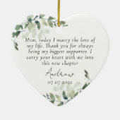 Moeder van de bruidegom Keepsake Keramisch Ornament (Achterkant)