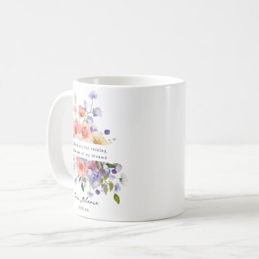 Moeder van de bruidegom Mok | Dank u (Voorkant links)