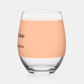 Moeder van de bruidegom Monogrammed Chic Wedding P Wijnglas Zonder Voet (Links)