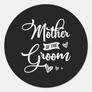 Moeder van de bruidegom ontwerp voor een bruid bru ronde sticker
