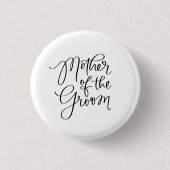 Moeder van de Bruidegom Pin Trouwdag Lapel Button (Voorkant)
