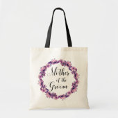Moeder van de bruidegom. Roze en paarse trouwtas Tote Bag (Voorkant)