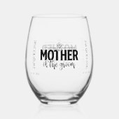 Moeder van de Bruidegom Stromend Script Gepersonal Wijnglas Zonder Voet (Achterkant)