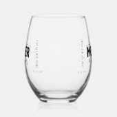 Moeder van de Bruidegom Stromend Script Gepersonal Wijnglas Zonder Voet (Links)