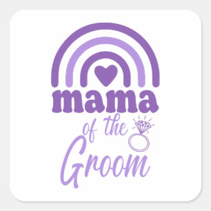 Moeder van de bruidegom vierkante sticker