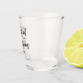 Moeder van de bruidegom zwart witte bruiloft  shot glas (Rechts)