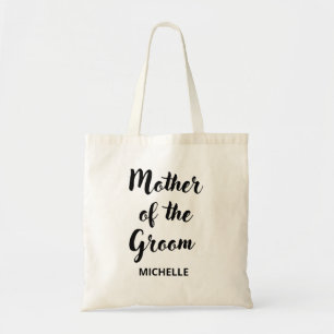 Moeder van de Bruidegom Zwarte Gepersonaliseerde B Tote Bag