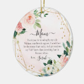 Moeder van de bruidgeschenk van de bruid keramisch ornament (Links)