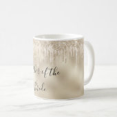 moeder van de bruidglitters bruiloft koffiemok (Voorkant rechts)