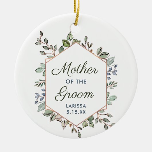 Moeder van de bruidsdag keramisch ornament (Voorkant)