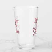 Moeder van de bruinbruiloft familie komt overeen glas (Links)