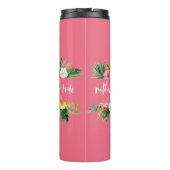 Moeder van de bruine waterverf florale thermosbeker (Achterkant)