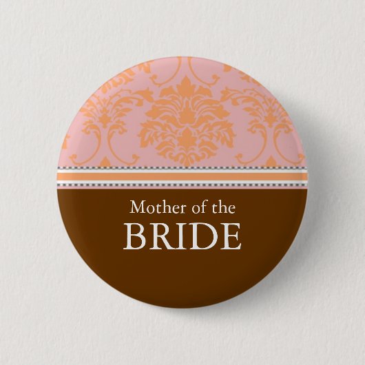 Moeder van de Button van de bride/Groom damask (Voorkant)