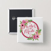 Moeder van de Button van de Waterverf van de Bride (Voorkant /achterkant)
