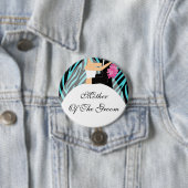 Moeder van de Groom Button / Pin Turquoise (In situ)