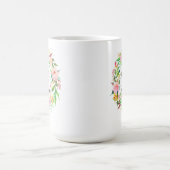 Moeder van de Groom, Calligrafie, Floral Wreath-5 Koffiemok (Center)