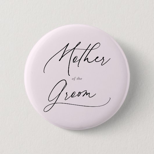 Moeder van de Groom Chic Script Button (Voorkant)