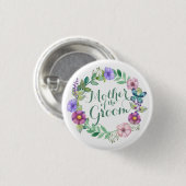 Moeder van de Groom Elegant Floral Weddng Button (Voorkant /achterkant)