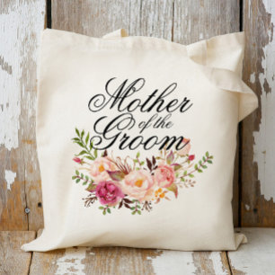 Moeder van de Groom Elegant Rustic Floral Tote Bag