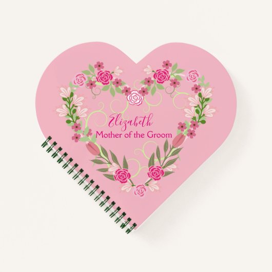 Moeder van de Groom floral Appreciation Notitieboek (Voorkant)