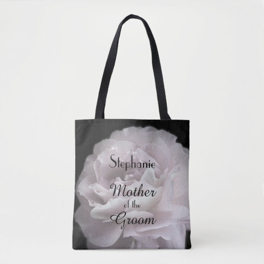 Moeder van de Groom Gepersonaliseerde Bleke Roze R Tote Bag (Voorkant)