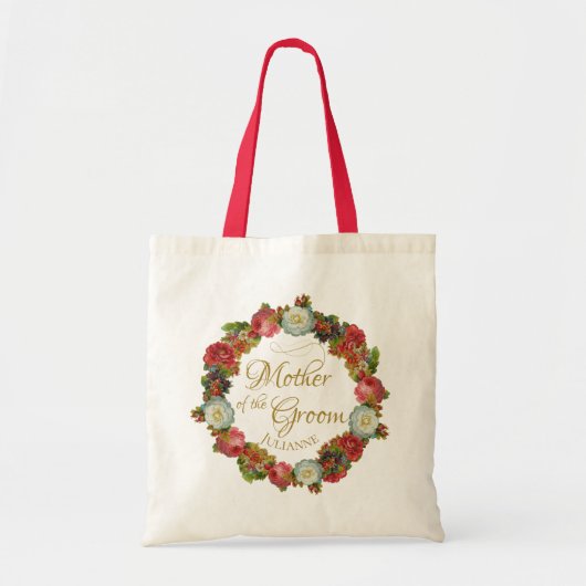 Moeder van de Groom herfstbloem bruiloft Tote Bag (Voorkant)