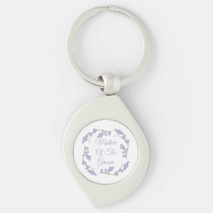 Moeder van de Groom Lavender Floral Wreath Sleutelhanger