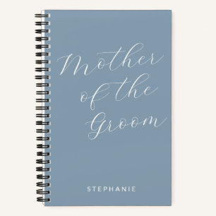 Moeder van de Groom Minimalist Personalized Blue Notitieboek