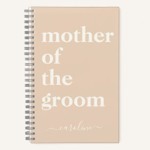 Moeder van de Groom Minimalistische Moderne Douane Notitieboek