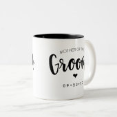 Moeder van de Groom Mok Pas uw datum aan (Voorkant rechts)