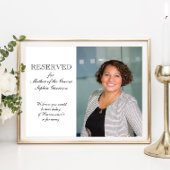 Moeder van de Groom Photo Memorial Seat Wedding Poster