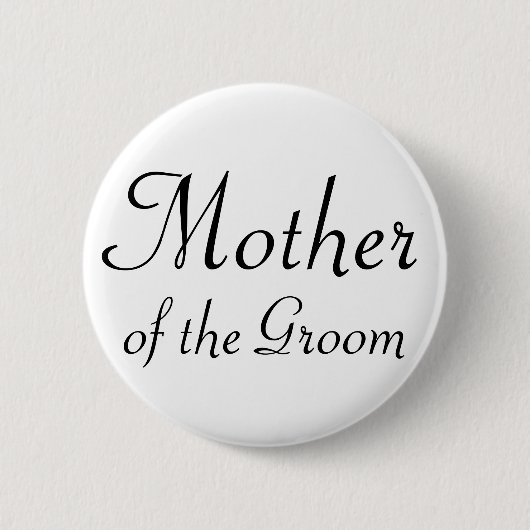 Moeder van de Groom Pinback-Button Ronde Button 5,7 Cm (Voorkant)