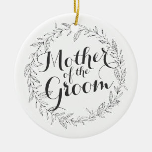 Moeder van de Groom Simple Floral Wedding Ornament