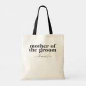 Moeder van de Groom Simple Modern Custom Black Tote Bag (Achterkant)