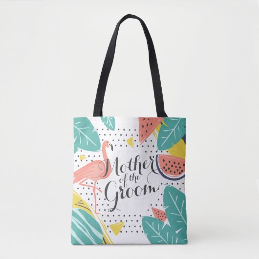 Moeder van de Groom Tropical Summer Canvas tas (Voorkant)
