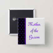 Moeder van de Groom Vierkante Button 5,1 Cm (Voorkant /achterkant)