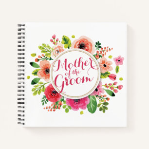 Moeder van de Groom Waterverf Wedding Guestbook Notitieboek