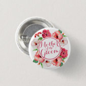 Moeder van de Groom Waterverf Wedding Pin Button (Voorkant /achterkant)