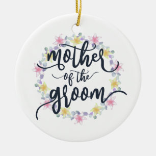 Moeder van de Groom Wedding Calligrafie Versieri Keramisch Ornament